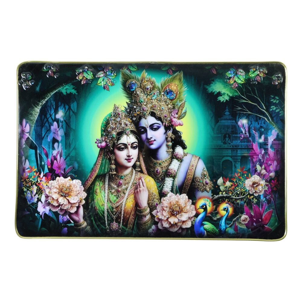 Radha Krishna Wall Frame – Elegant Spiritual Decor for Home