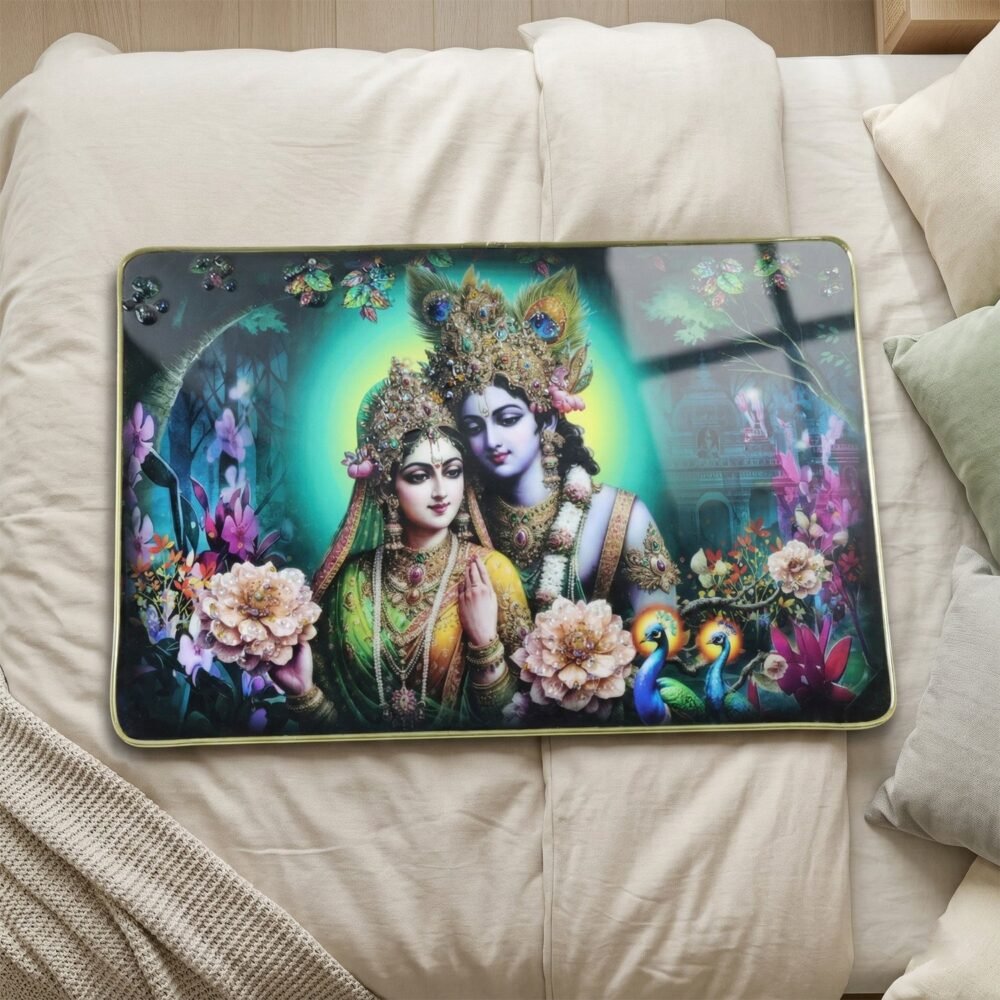 Radha Krishna Wall Frame – Elegant Spiritual Decor for Home