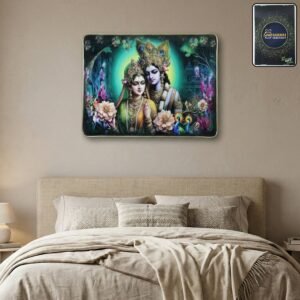 Radha Krishna Wall Frame – Elegant Spiritual Decor for Home