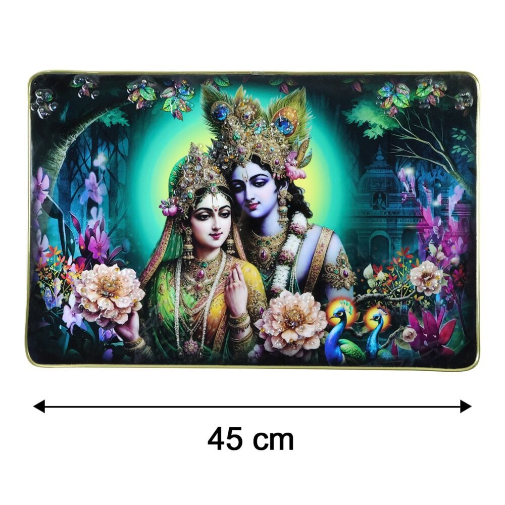 Radha Krishna Wall Frame – Elegant Spiritual Decor for Home