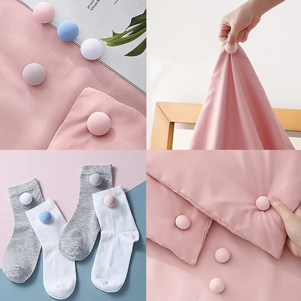 Soft Duvet Button Clip – No-Sew Secure Comforter & Curtain Holder