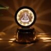 Mahadev 3D Crystal Ball Night Light – Rotating LED Decorative Lamp