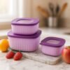 Crystal-container-04.jpg Food Storage Container Set – Leak-Resistant, Stackable 3-Piece