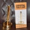 Crystal Table Lamp – Tall Cylinder Shape with USB Charging