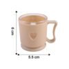 Mini Tea Coffee Mug Set – Elegant Heart Design, 100ML (6 Pieces)