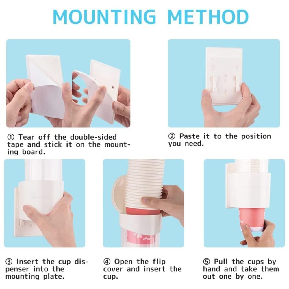 Automatic Paper Cup Dispenser – Hygienic Wall-Mounted Holder