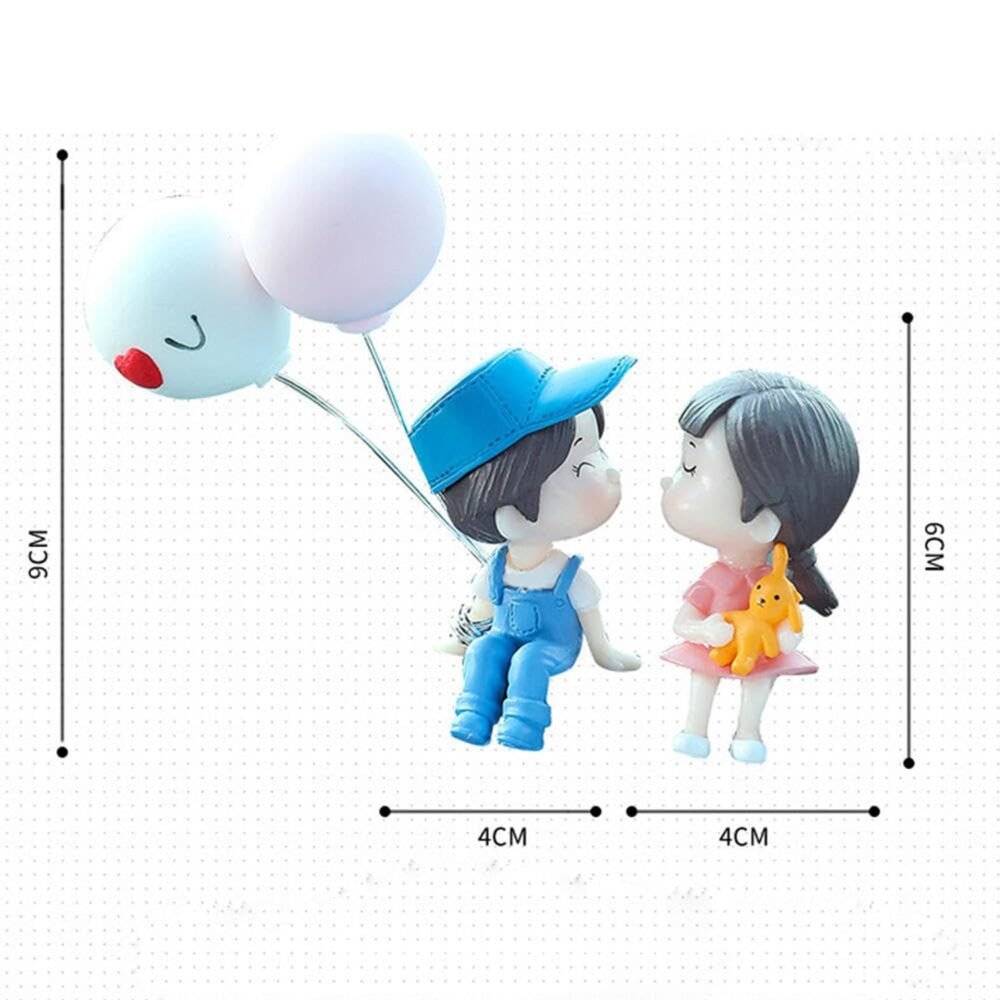 Cute Couple Car Dashboard Figurine – Romantic Mini Showpiece for Car & Home