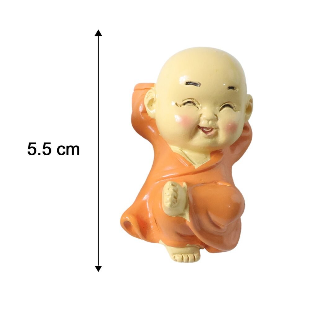 Mini Monk Buddha Idol Set – Serene & Joyful Home Decor