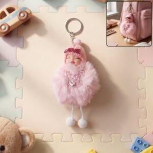 CuteDollKeychain-01.jpg Plush Doll Keychain – Soft Fur Ball Charm
