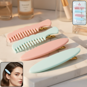 CuteHairclips-WOSKU-01.png Pastel Comb Hair Clip Set – Lightweight Daily Styling Pack of 4