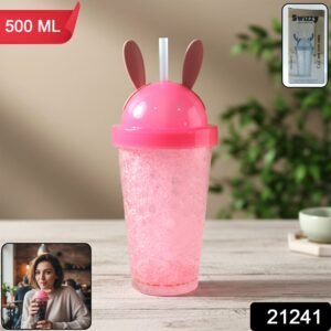 Bunny Ear Sipper Bottle – Cute 500 ML Spill-Resistant Water Bottle
