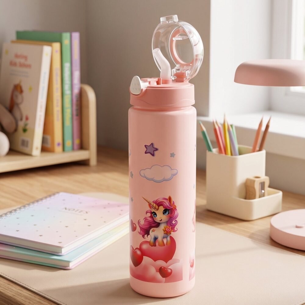 Cutekidswaterbottle-06.jpg Kids Water Bottle – Fun Design with Flip Straw Lid for Easy Drinking