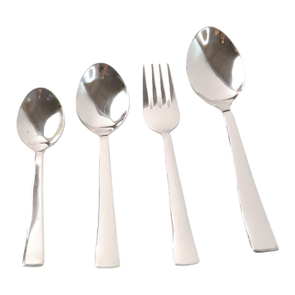 Stainless Steel Cutlery Set – 16-Piece with Elegant Stand