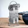 Stainless Steel Cutlery Set – 16-Piece with Elegant Stand