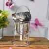 Stainless Steel Cutlery Set – 16-Piece with Elegant Stand