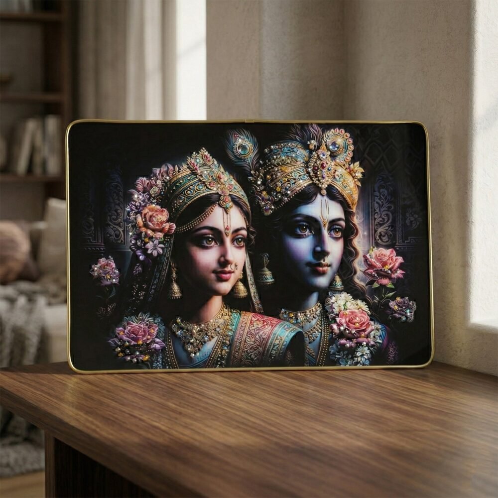 Radha Krishna Wall Painting – Divine Art for Home & Temple