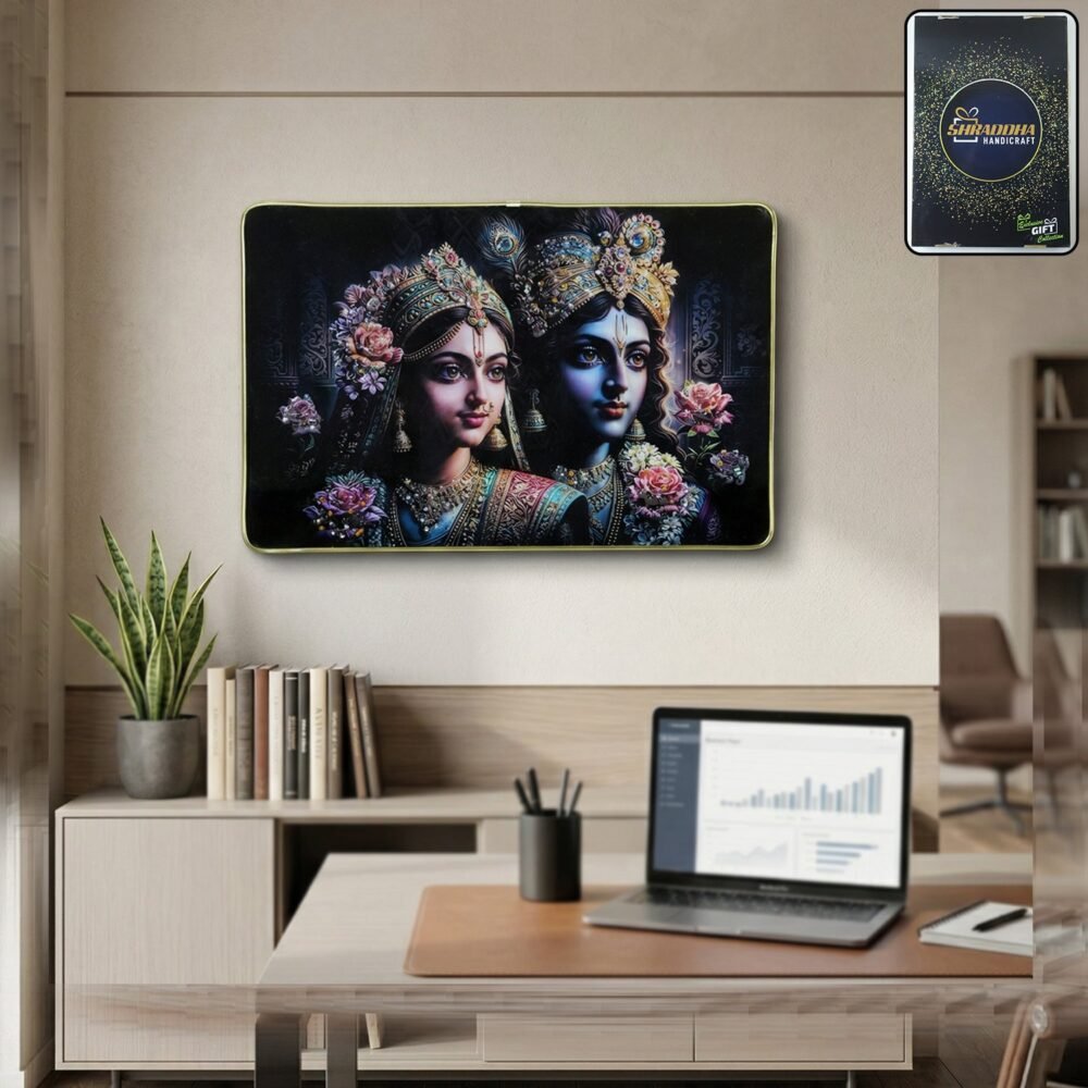 Radha Krishna Wall Painting – Divine Art for Home & Temple