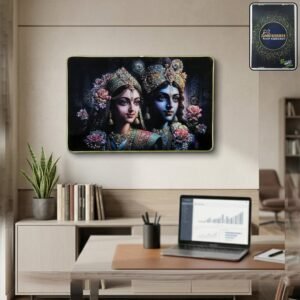 DarkColorRadhaKrushna07-WOSKU-01.jpg Radha Krishna Wall Painting – Divine Art for Home & Temple