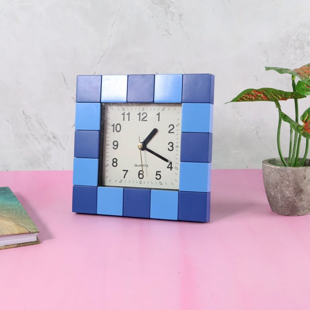 Table Clock – Modern Square Quartz for Desk, Office & Home Decor