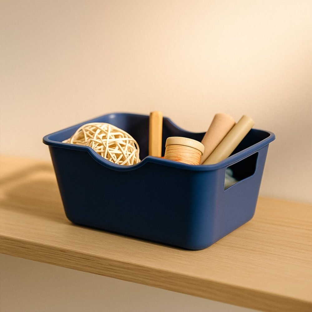 Desktop-Storage-Basket-02.jpg Storage Basket Organizer – Durable, Compact Utility Basket with Handles