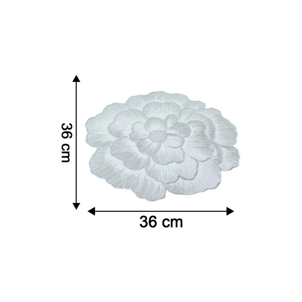Round Floral PVC Table Mat – Waterproof & Heat Resistant for Dining