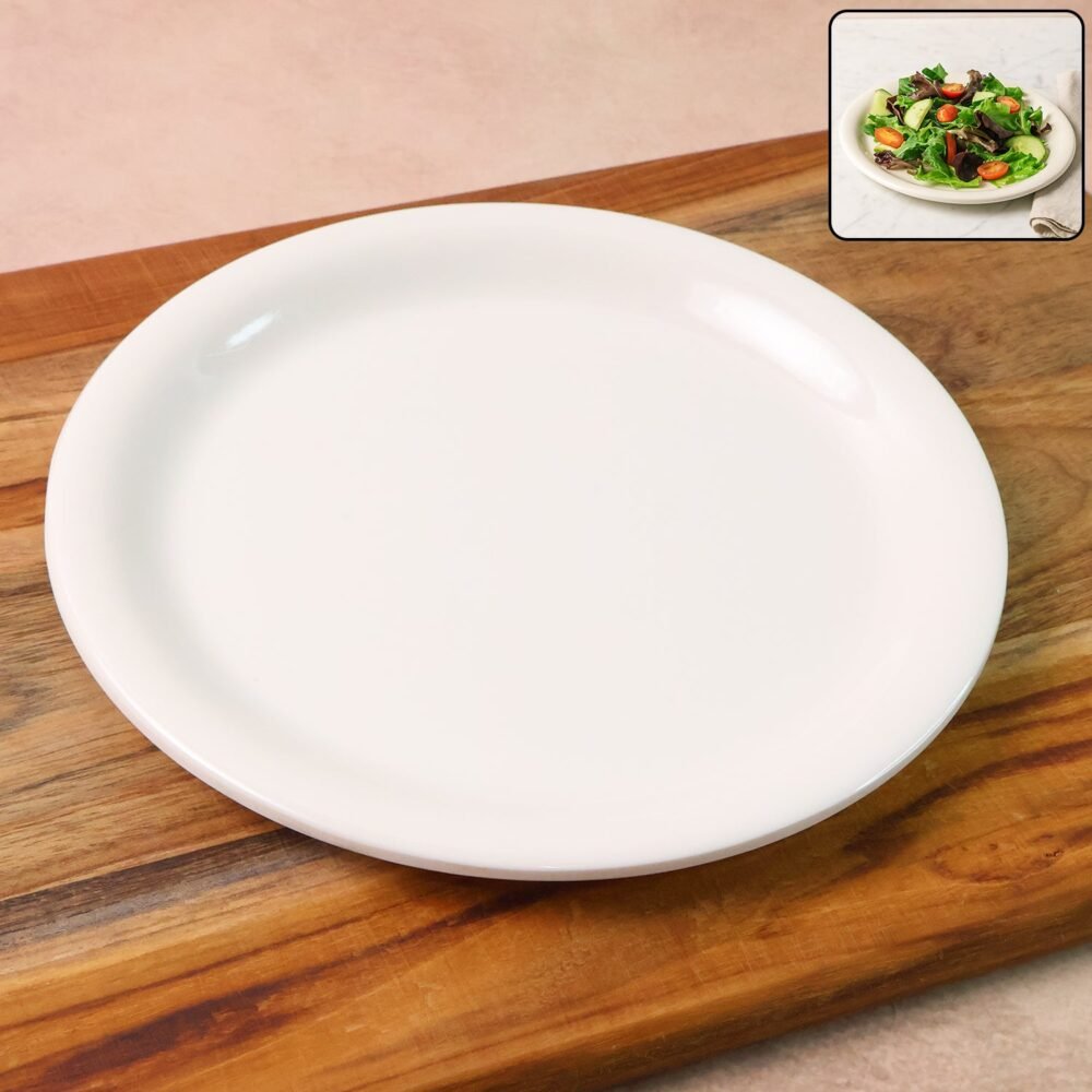 DinnerPlate-WOSKU-01.jpg Plastic Round Dinner Plate – 19 cm Durable & Lightweight