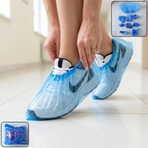 DisposablePlasticShoeCover-WOSKU-01.jpg Disposable Plastic Shoe Cover Set – Waterproof & Dustproof Protection