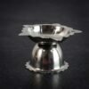 Sunflower Design Stainless Steel Diya Stand – Small Durable Pooja Lamp