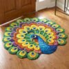Peacock Design Floor Mat – Vibrant and Soft Home Decor