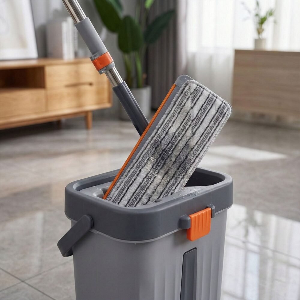 DoubleMopBucket-03.jpg Small Flat Mop Bucket Set – Compact Multipurpose Cleaning Kit
