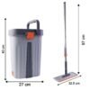 DoubleMopBucket-size.jpg Small Flat Mop Bucket Set – Compact Multipurpose Cleaning Kit