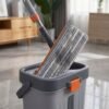 Flat Mop with Bucket Set – Big Size, Easy Press Wringer