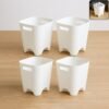 Dustbin-01.jpg Plastic Dustbin Set – Compact Square for Home & Office (4 Pc)