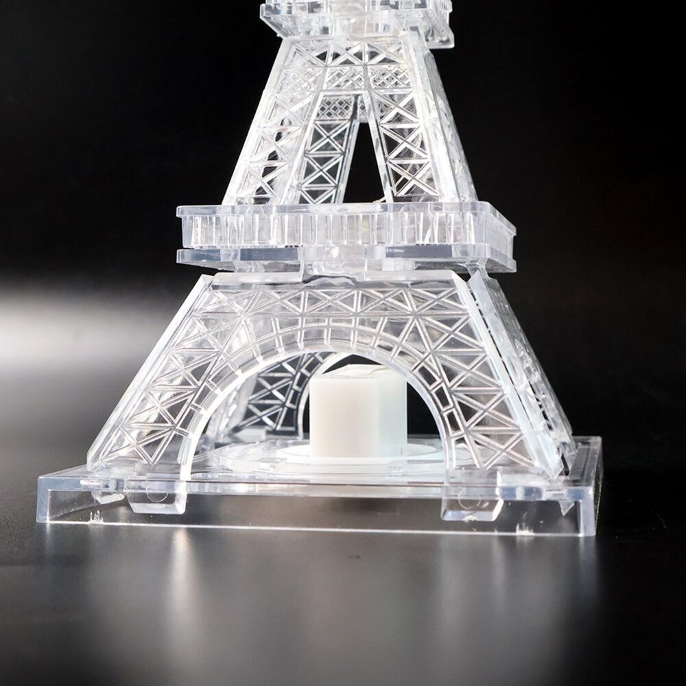 LED Eiffel Tower Decorative Night Light – Multicolor Crystal Lamp