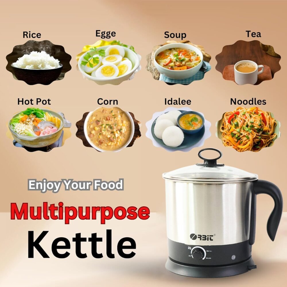 Electric Idli Cooker – 650W Stainless Steel Steamer for Healthy Meals