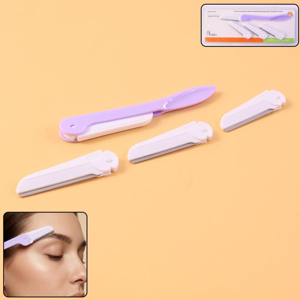 Eyebrow Razor with 3 Replaceable Blades – Precision Facial Grooming