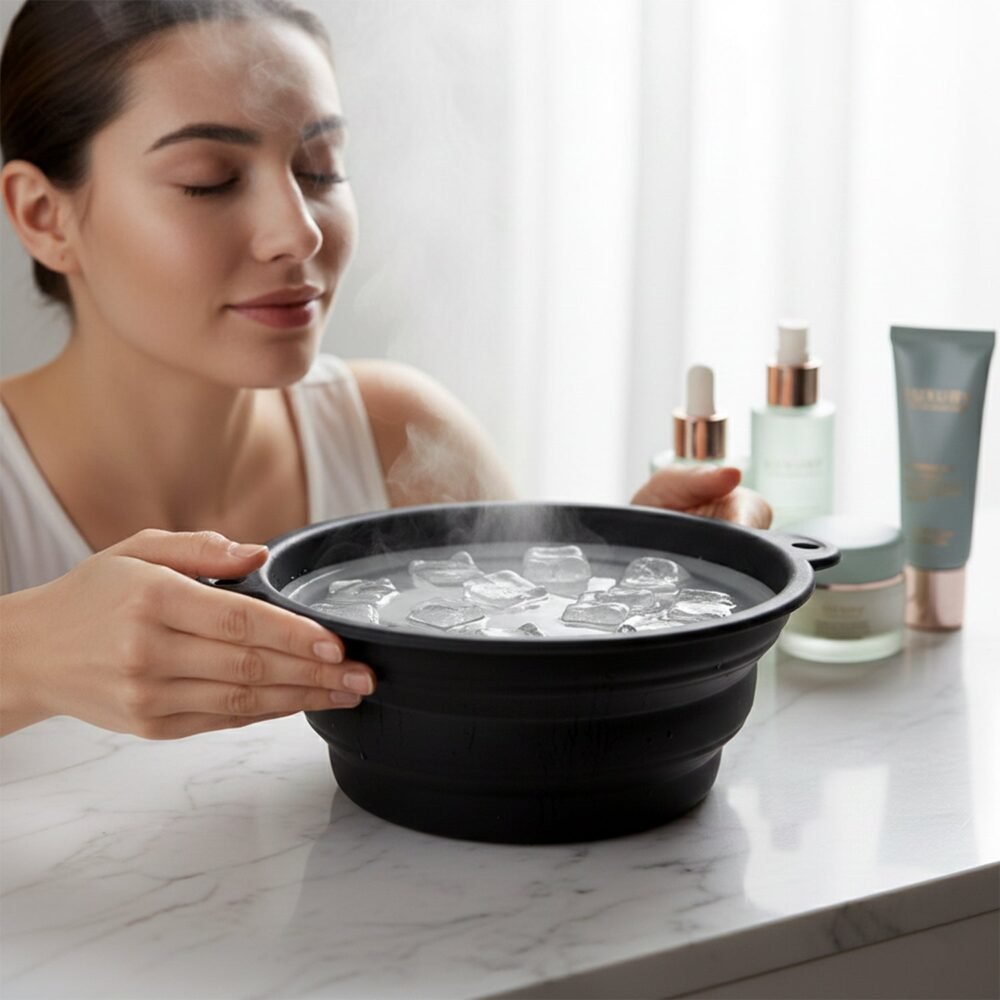 Face-Ice-Bath-Bowl-02.jpg Silicone Ice Facial Bowl – Portable Foldable Cold Therapy