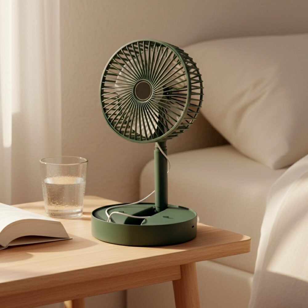 Fan-02.jpg Telescopic Foldable Mini USB Desk Fan – Adjustable & Quiet Cooling