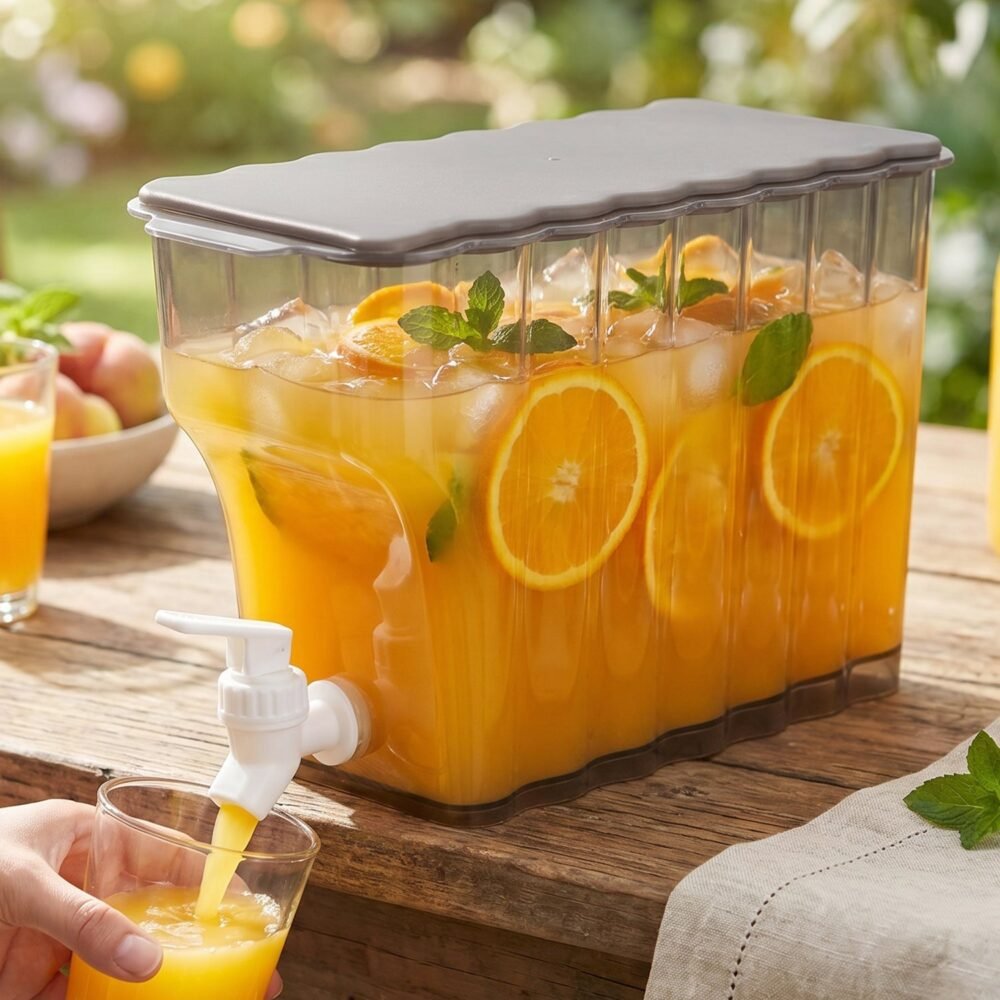 Faucet-Juice-Water-Pitcher-Dispenser-5.jpg Water Jug with Tap Dispenser – 3.6 Litre Compact Plastic Design