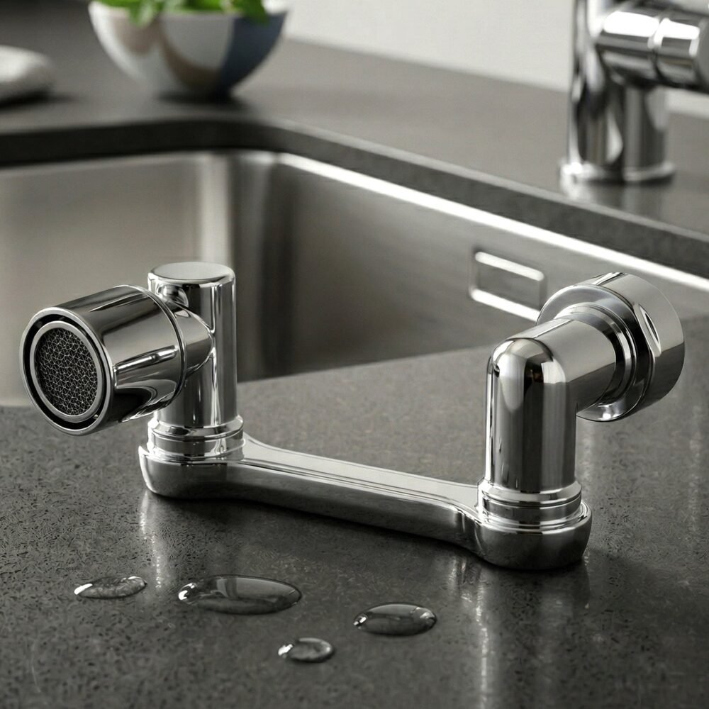 Adjustable 360° Rotating Faucet Head – Water Saving & Flexible Control