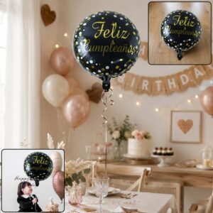 FelizFoilBalloonround004-01.jpg Feliz Cumpleanos Foil Balloon – Bright Party Decor for Birthdays