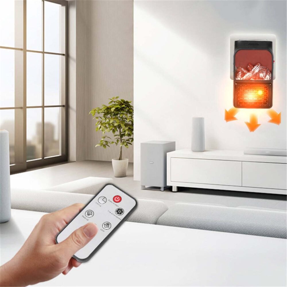 FlameHeater-08.jpg Electric Fireplace Heater ñ Realistic LED Flame |