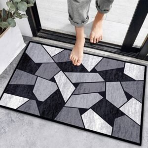 Geometric Anti Slip Door Floor Mat – Stylish & Water Absorbent