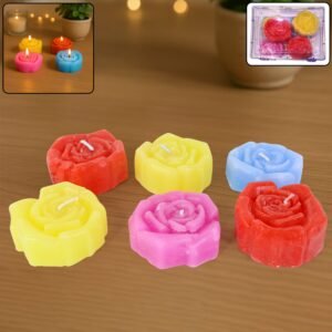 Flower-Candles-01_f1c43edf-fb73-4fcc-b11c-1be0ae115a33.jpg Rose Shaped Wax Candle Set – Elegant 6-Piece Home Decor