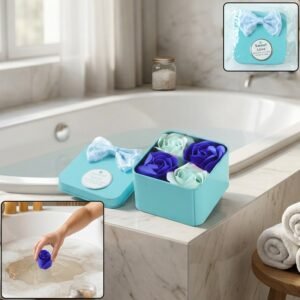 Luxury Rose Flower Bath Soap Gift Set – Elegant Relaxing Fragrance