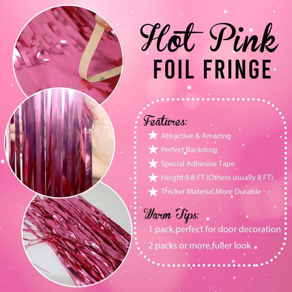 Foil Fringe Curtain – Metallic Shimmer Party Backdrop