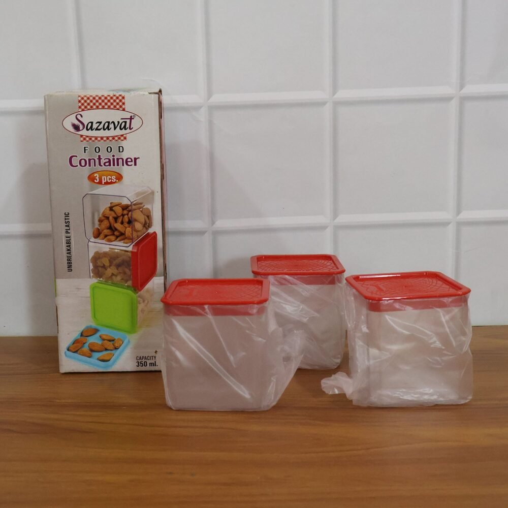 FoodContainer-live.jpg Airtight Food Storage Container Set – 3 Pieces, 350 ml Each