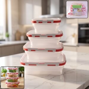 FoodStorageContainersSet-01_b91e8f3a-7a54-4bed-816e-2d9928e53eff.jpg Collapsible Food Storage Container Set – Space-Saving & Airtight
