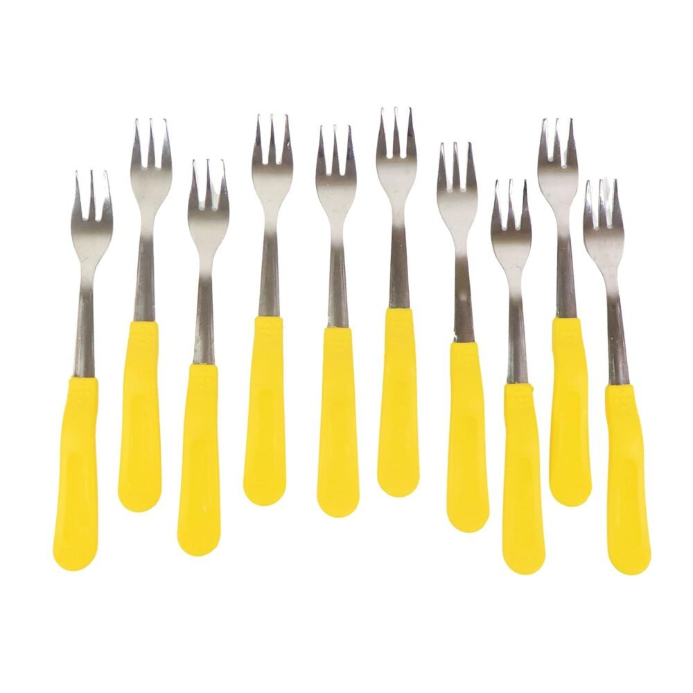 Stainless Steel Big Fork Set – Durable 10-Piece Dining Forks
