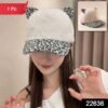 Cat Ear Fur Cap – Trendy Winter Headwear with Printed Visor